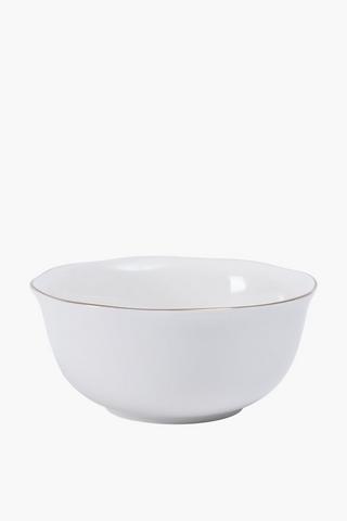 Porcelain Scallop Rim Bowl