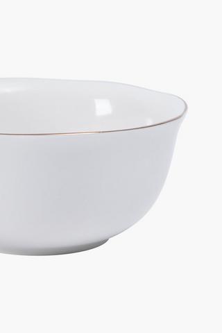 Porcelain Scallop Rim Bowl