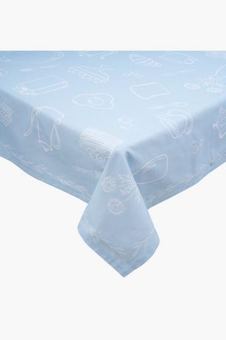 Breakfast Print 4 To 6 Seater Tablecloth