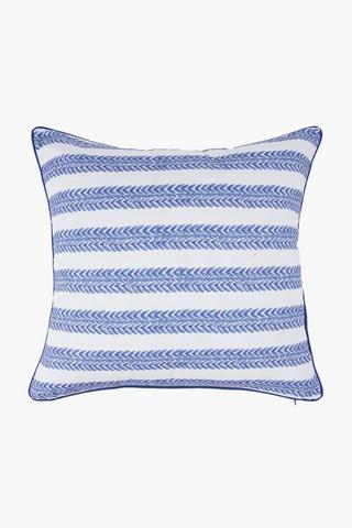 Printed Morgan Delft Stripe Scatter Cushion, 50x50cm
