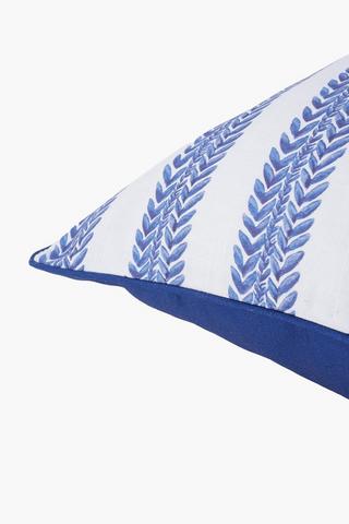 Printed Morgan Delft Stripe Scatter Cushion, 50x50cm