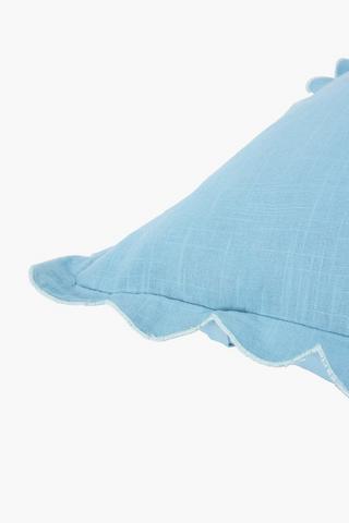 Slub Scalloped Scatter Cushion, 50x50cm