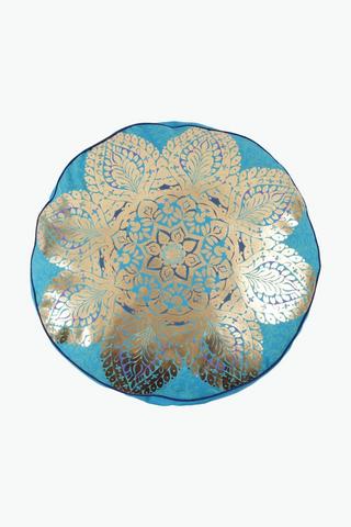 Printed Diwali Scatter Cushion, 45cm Round