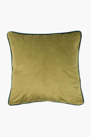 Velvet Piped Scatter Cushion, 50x50cm