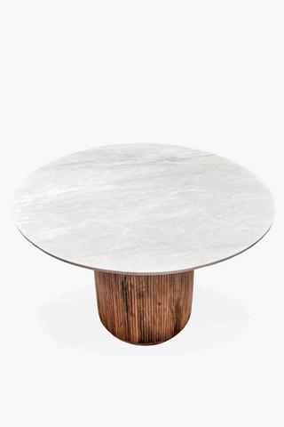Marble Flute 6-seater Dining Table