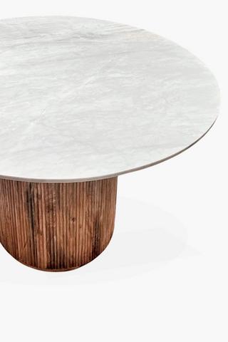 Marble Flute 6-seater Dining Table