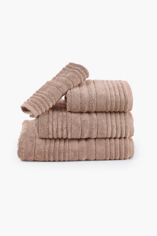 Premium Jacquard Ribbed Zero Twist Guest Towel