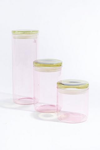 6 Piece Glass Storage Jar Set