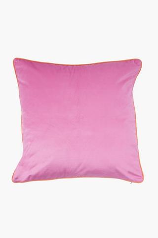 Velvet Piped Scatter Cushion, 50x50cm