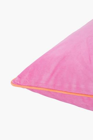 Velvet Piped Scatter Cushion, 50x50cm