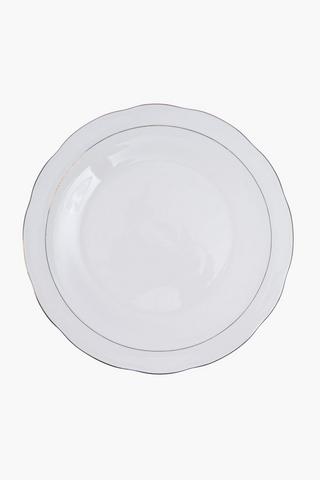 Porcelain Scallop Rim Dinner Plate