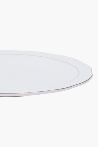 Porcelain Scallop Rim Dinner Plate