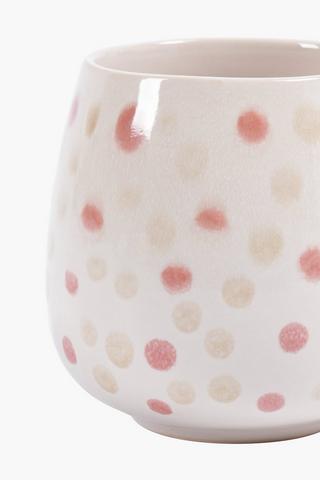 Polka Dot Barrel Embossed Mug