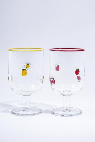Assorted Fruity Stem Glass