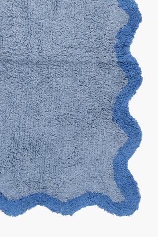 2 Tone Scallop Bath Runner, 50x150cm