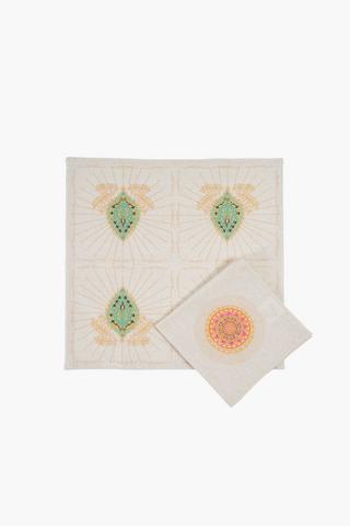 2 Pack Diwali Napkin Set, 40x40cm