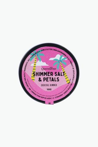 Queen And Me Shimmer Salt And Petals Cocktail Rimmer, 100g