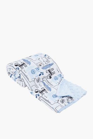 Printed Bear Bobble Sherpa Blanket