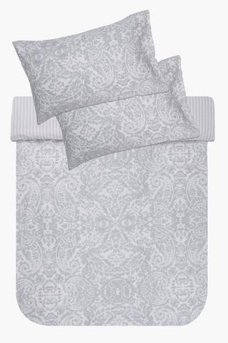 Premium Cotton Paisley Reversible Duvet Cover Set