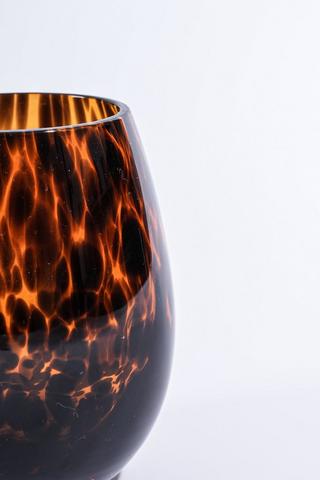 Leopard Print Stemless Wine Glass