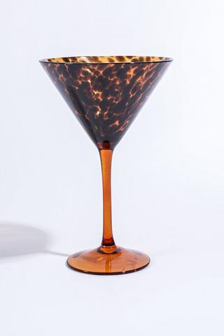Leopard Print Martini Glass