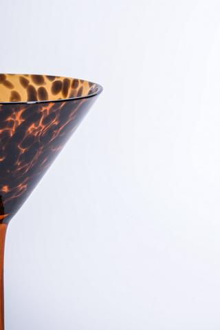 Leopard Print Martini Glass