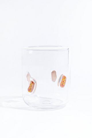 Croissant Embossed Glass