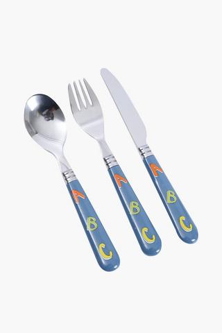 3 Piece Abc Cutlery Set