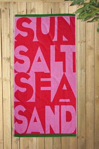 Cotton Jacquard Sun Salt Sea Beach Towel, 70x140cm