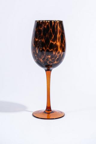 Leopard Print Wine Glass