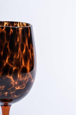 Leopard Print Wine Glass
