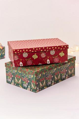Christmas Leopard Print Gift Box, Xl