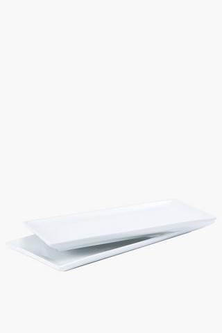 2 Piece Porcelain Platter Set