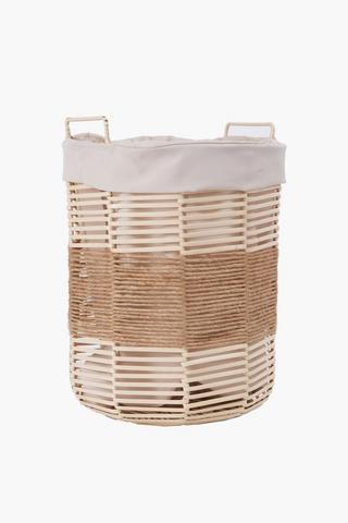 Jute And Plastic Bali Laundry Basket