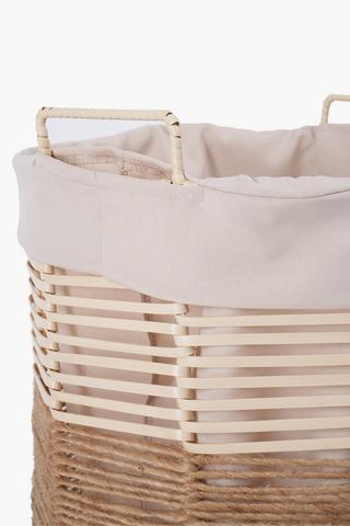 Jute And Plastic Bali Laundry Basket