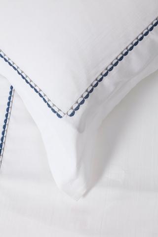 Embroidered Half Moon Oxford Pillowcase
