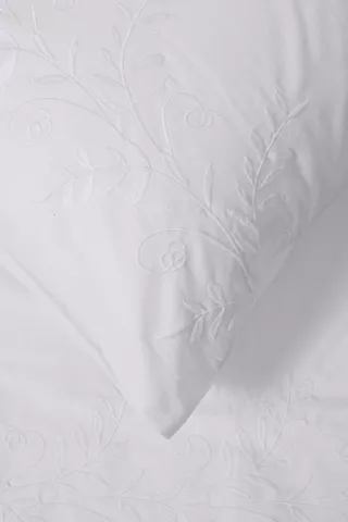 2 Pack Leaf Embroidered Pillowcase