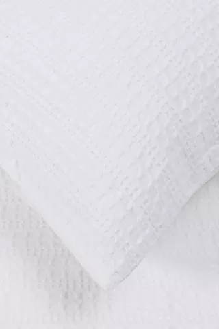 Waffle Knit 2 Pack Cotton Standard Pillowcase