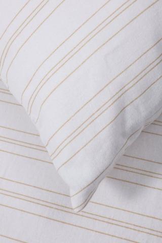 100% Brushed Cotton Stripe Winter Fitted Sheet