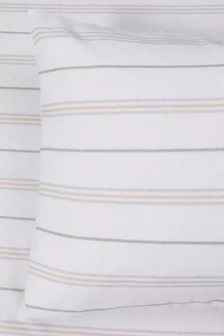 Winter Brushed Cotton Loire Stripe Pillowcase