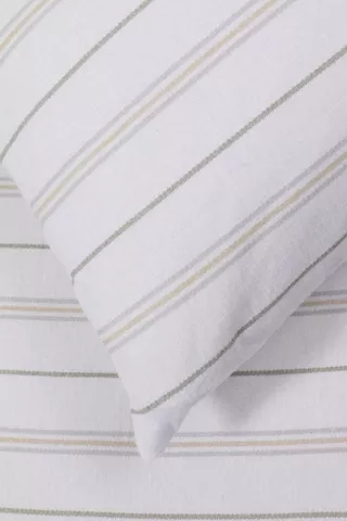 Winter Loire Stripe Fitted Sheet Extra Length Extra Depth
