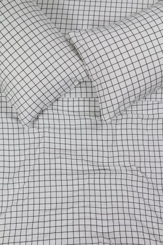 Winter Brushed Cotton Grid Check Flat Sheet
