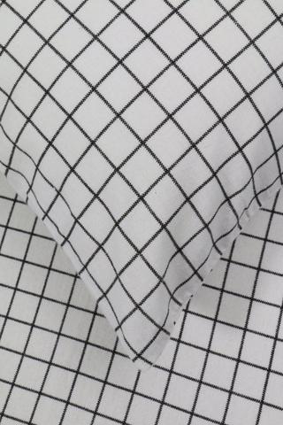 Winter Brushed Cotton Grid Check Flat Sheet
