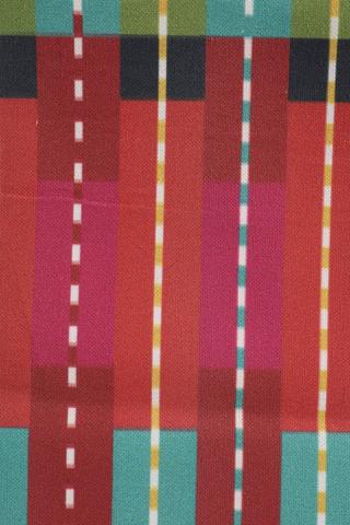 Cotton Bricks Multi Stripe Fabric