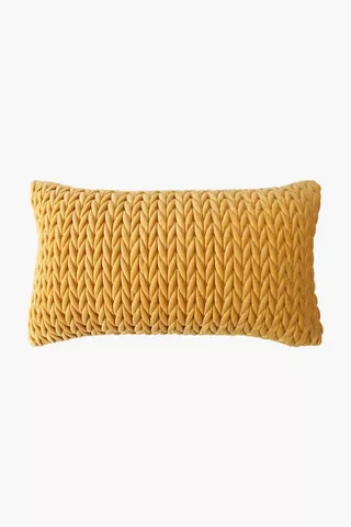 Ruched Velvet Scatter Cushion 30x50cm