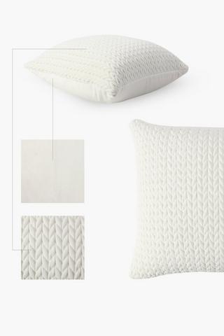 Ruched Velvet Scatter Cushion 60x60cm