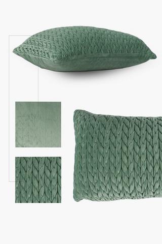 Ruched Velvet Scatter Cushion 30x50cm