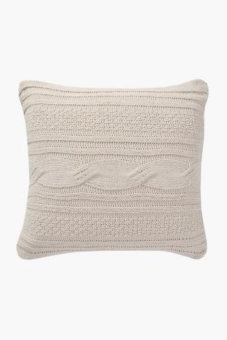 Cable Knit Scatter Cushion, 60x60cm