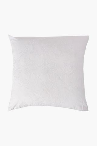 Feather Filled Embroidered Indie Scatter Cushion, 60x60cm