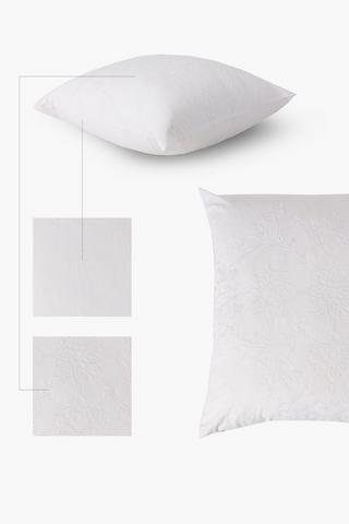 Feather Filled Embroidered Indie Scatter Cushion, 60x60cm